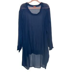 Chan Luu Blue Swim Coverup Asymmetrical Hem